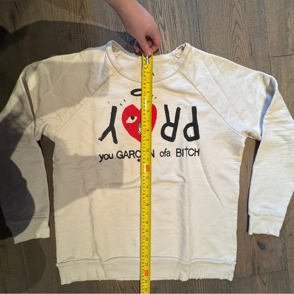 UNIF Pray You Garcon of a  B Sweater EUC Funny Size L - Picture 3 of 12